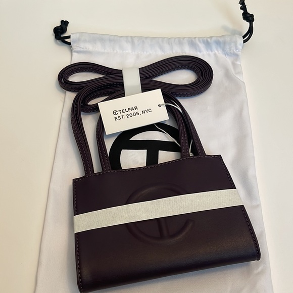 Telfar Handbags - Telfar Small Eggplant Shopping Bag NWT